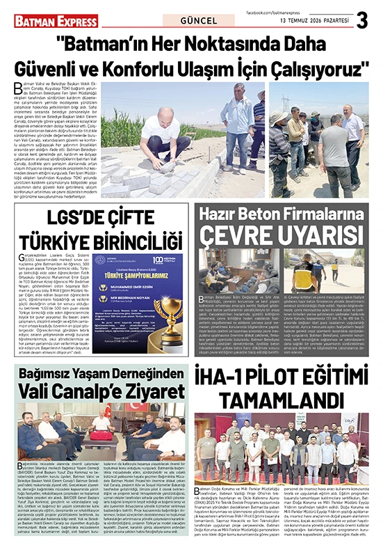 15 TEMMUZ 2026 ÇARŞAMBA