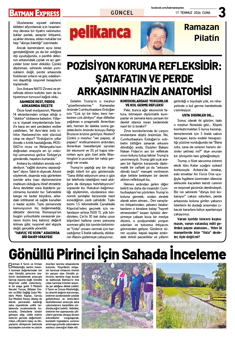 17 TEMMUZ 2026 CUMA