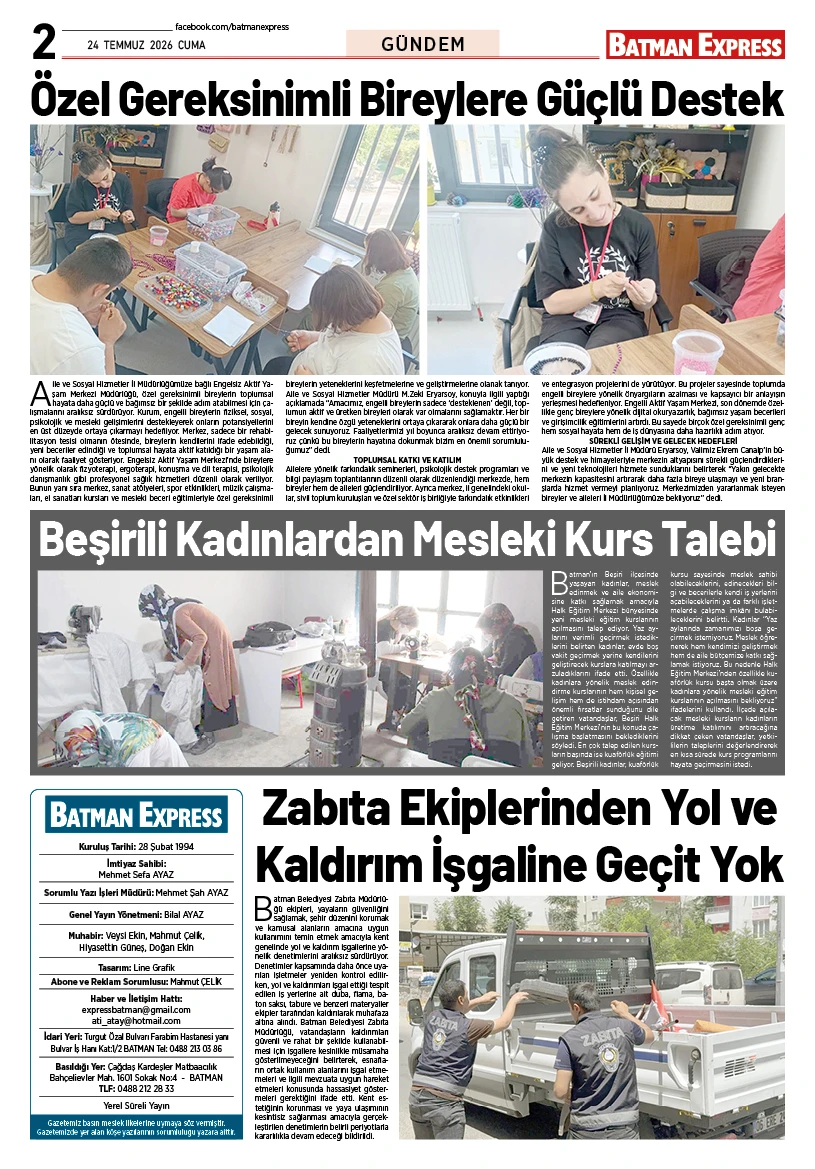 24 TEMMUZ 2026 CUMA