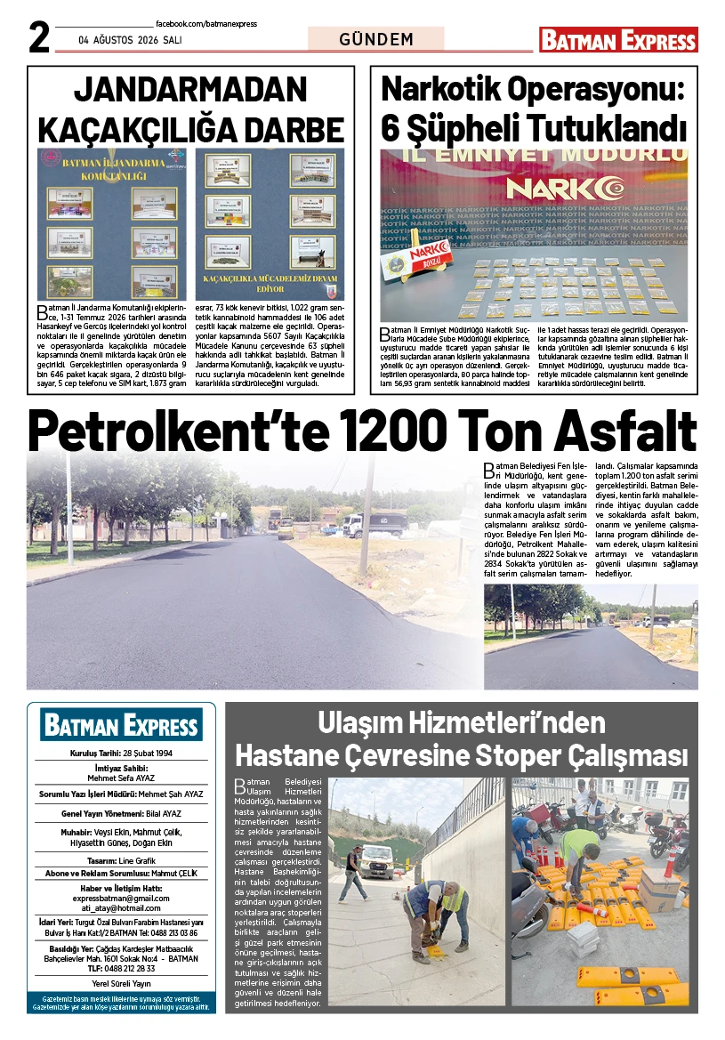 04 AĞUSTOS 2026 SALI