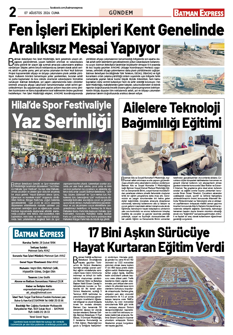 07 AĞUSTOS 2026 CUMA