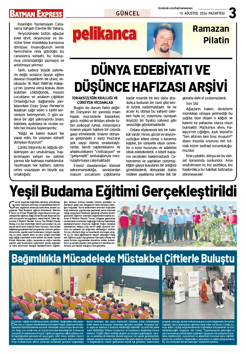 10 AĞUSTOS 2026 PAZARTESİ