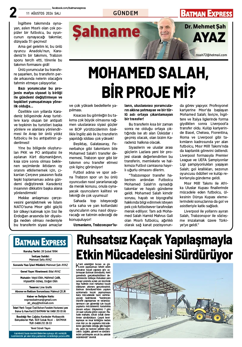 11 AĞUSTOS 2026 SALI