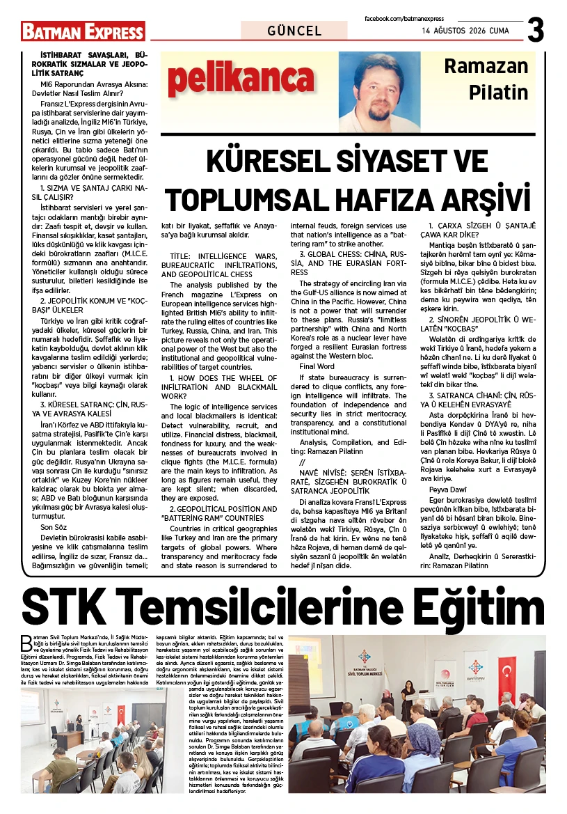 14 AĞUSTOS 2026 CUMA