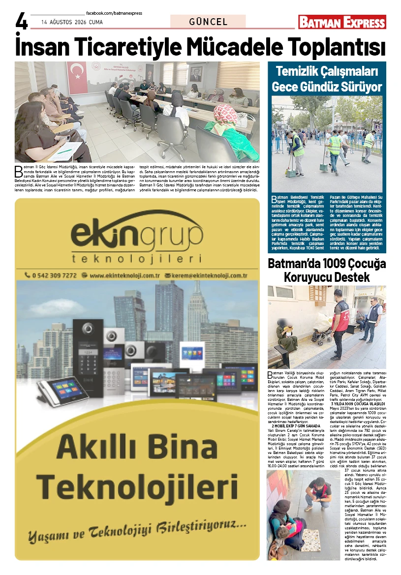 14 AĞUSTOS 2026 CUMA