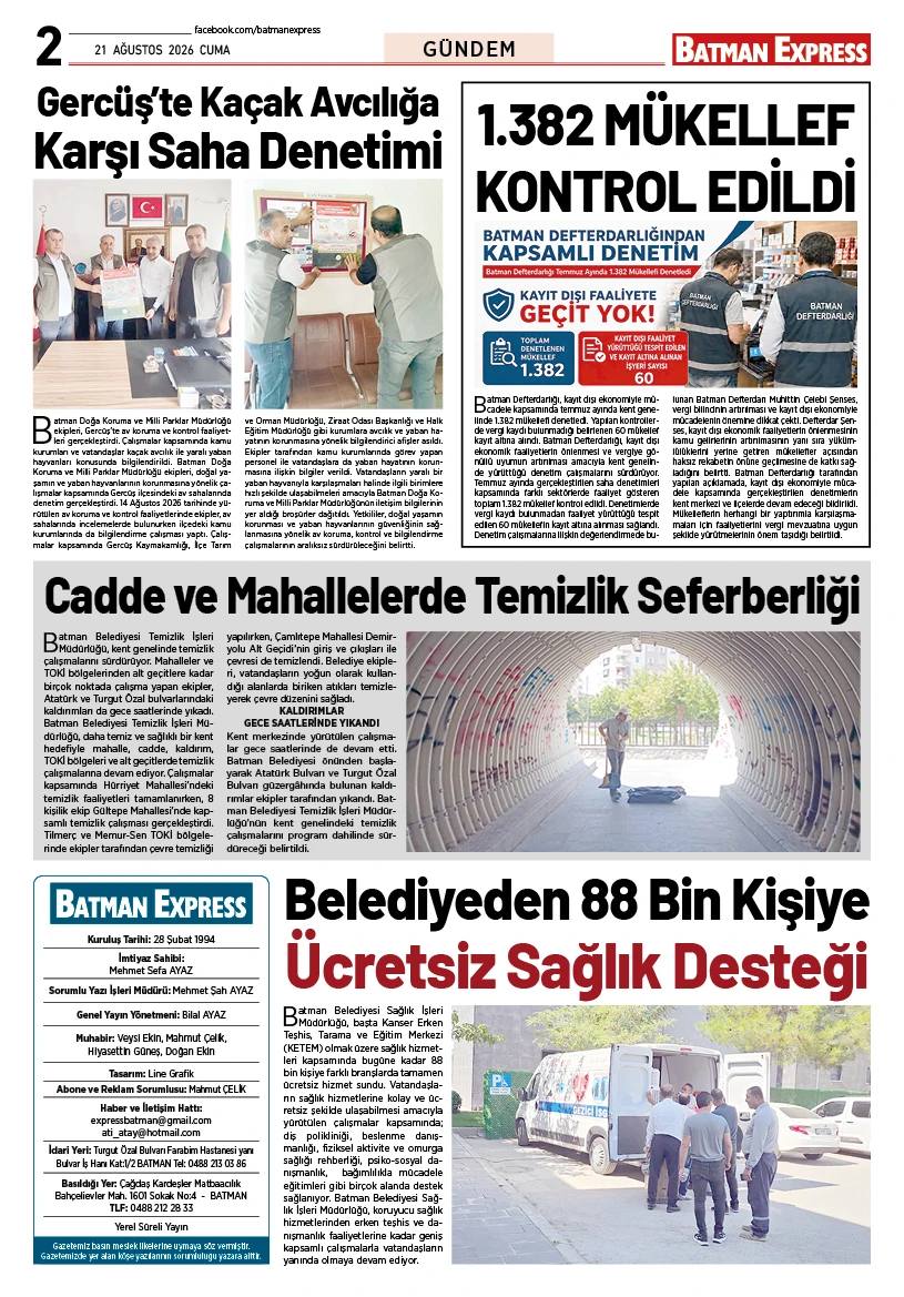 21 AĞUSTOS 2026 CUMA