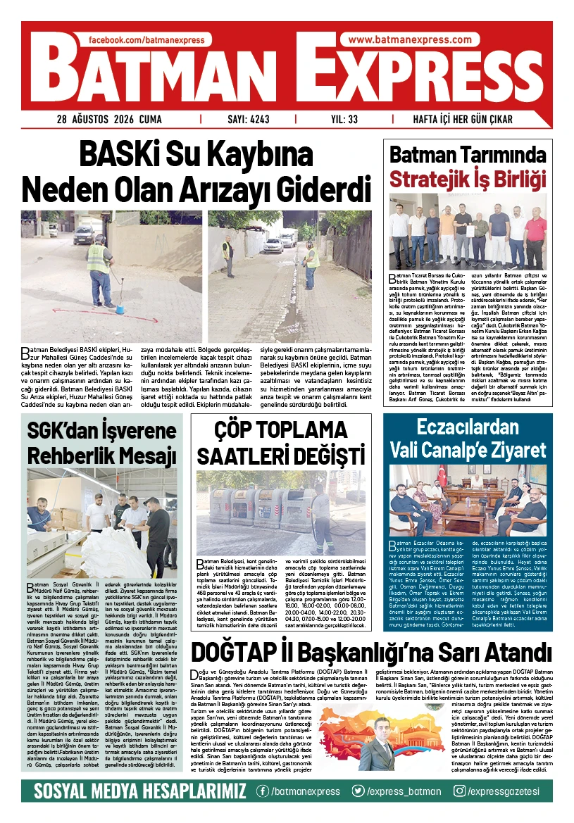 28 AĞUSTOS 2026 CUMA