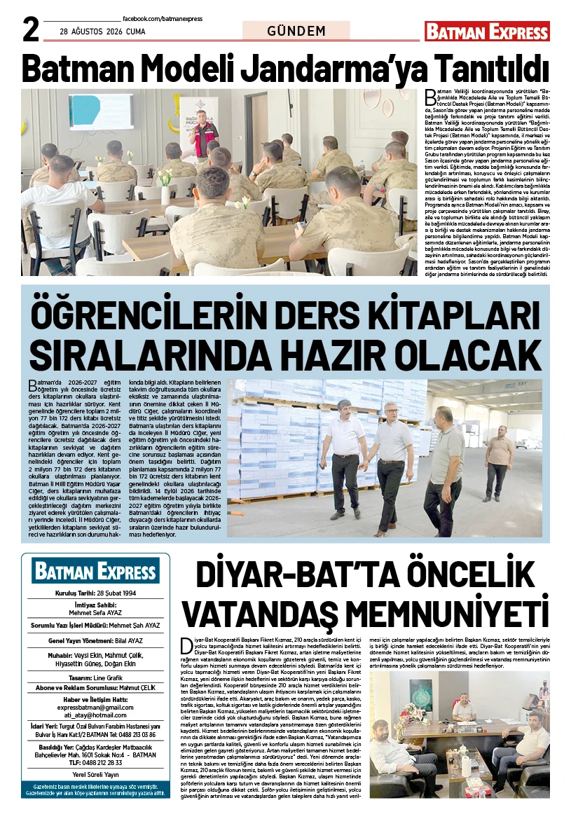 28 AĞUSTOS 2026 CUMA