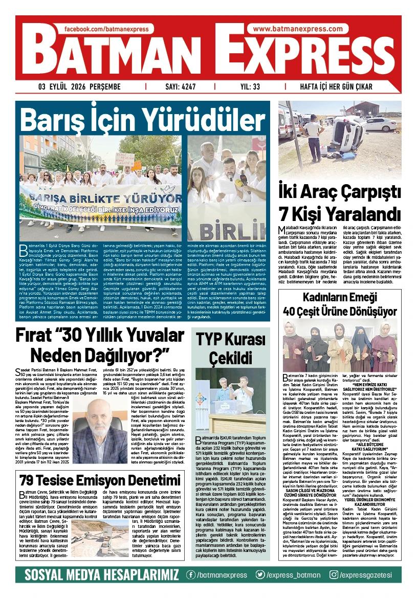 03 EYLÜL 2026 PERŞEMBE