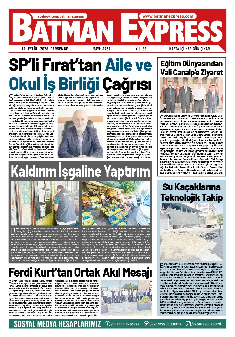 10 EYLÜL 2026 PERŞEMBE