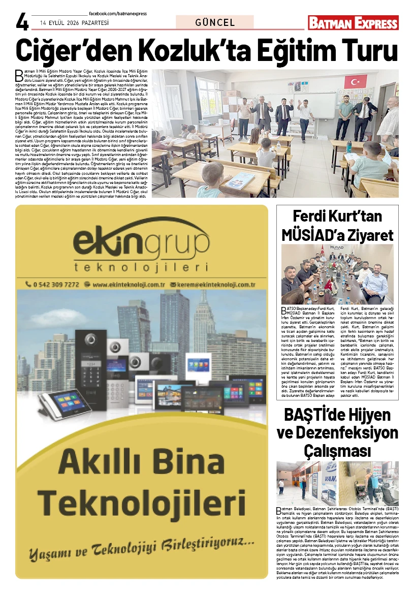 14 EYLÜL 2026 PAZARTESİ