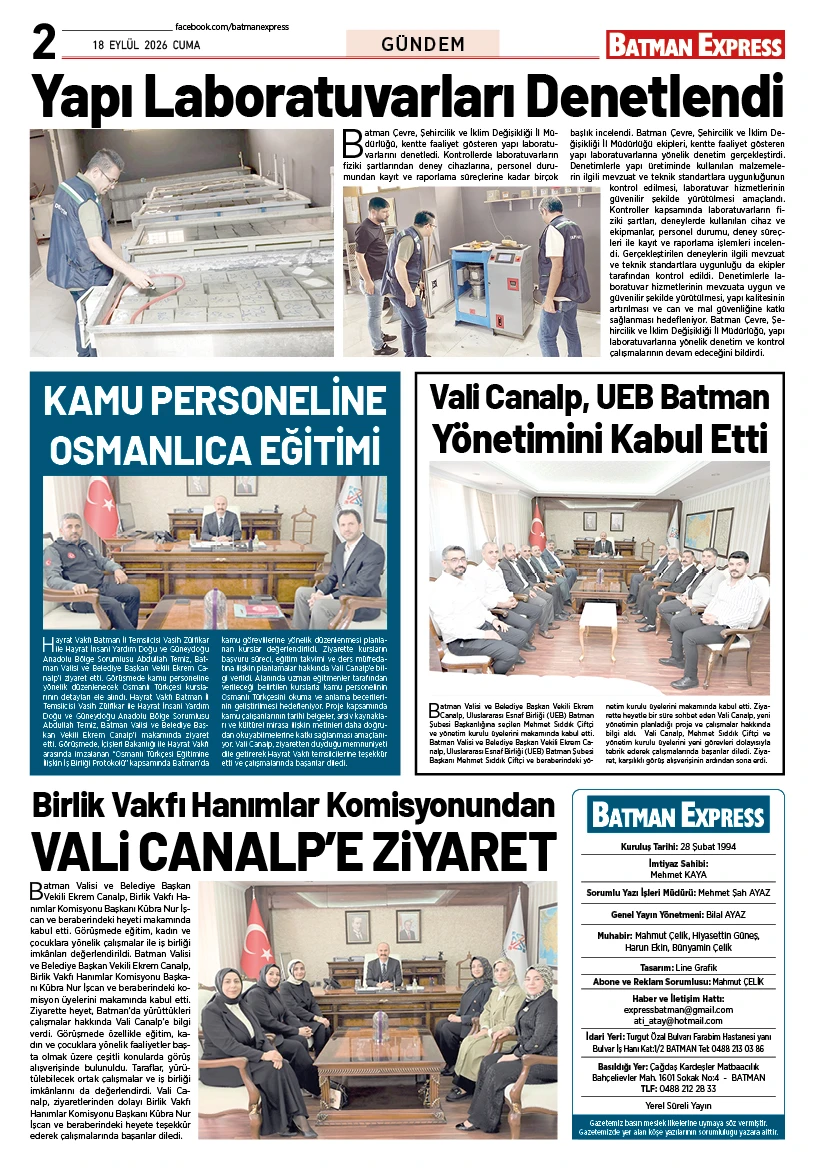 18 EYLÜL 2026 CUMA