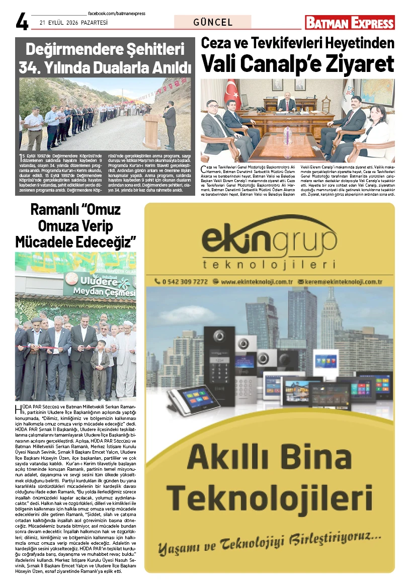 21 EYLÜL 2026 PAZARTESİ