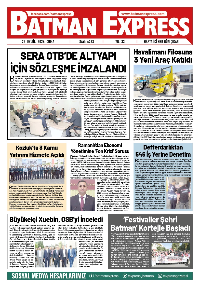 25 EYLÜL 2026 CUMA
