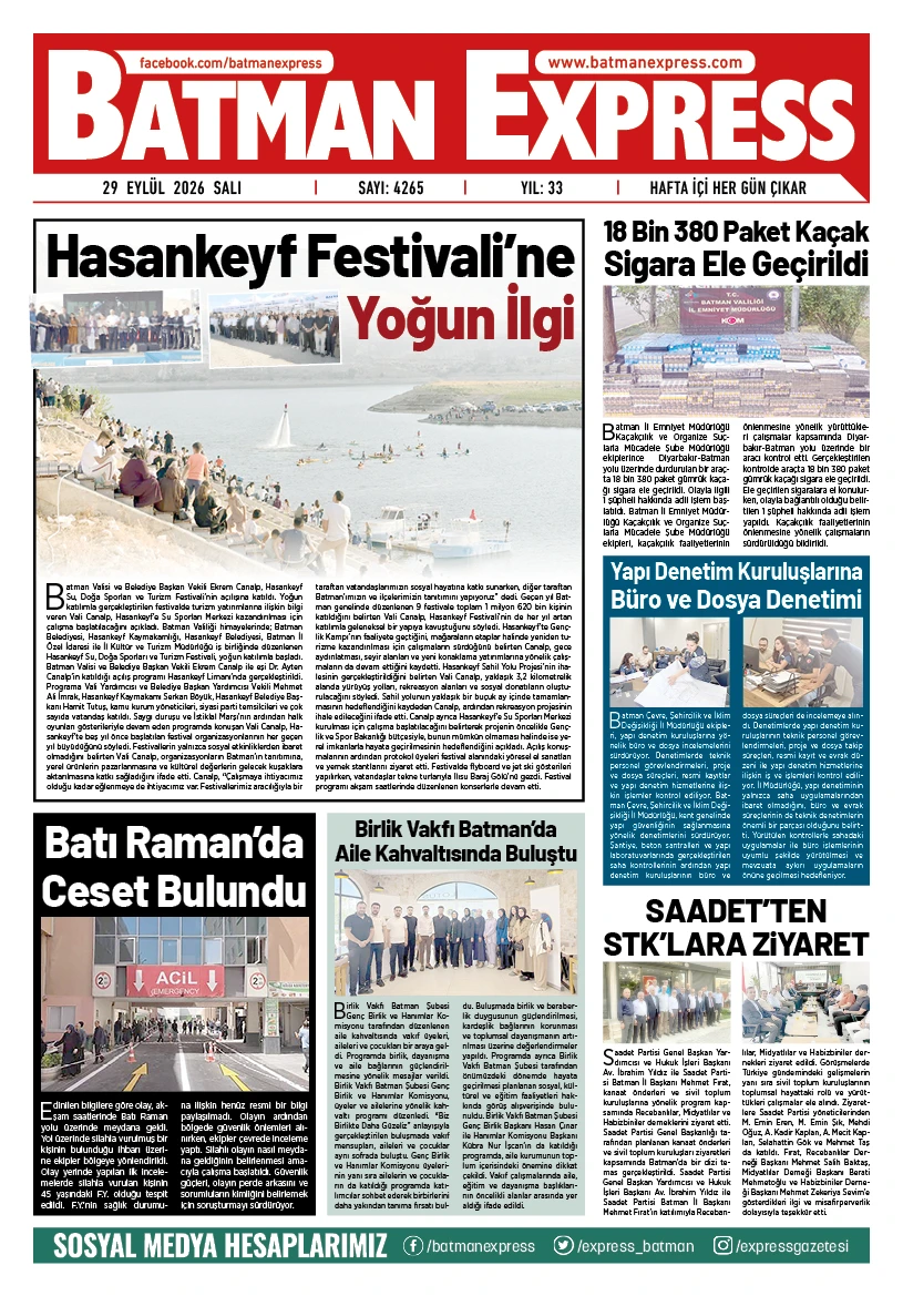 29 EYLÜL 2026 SALI