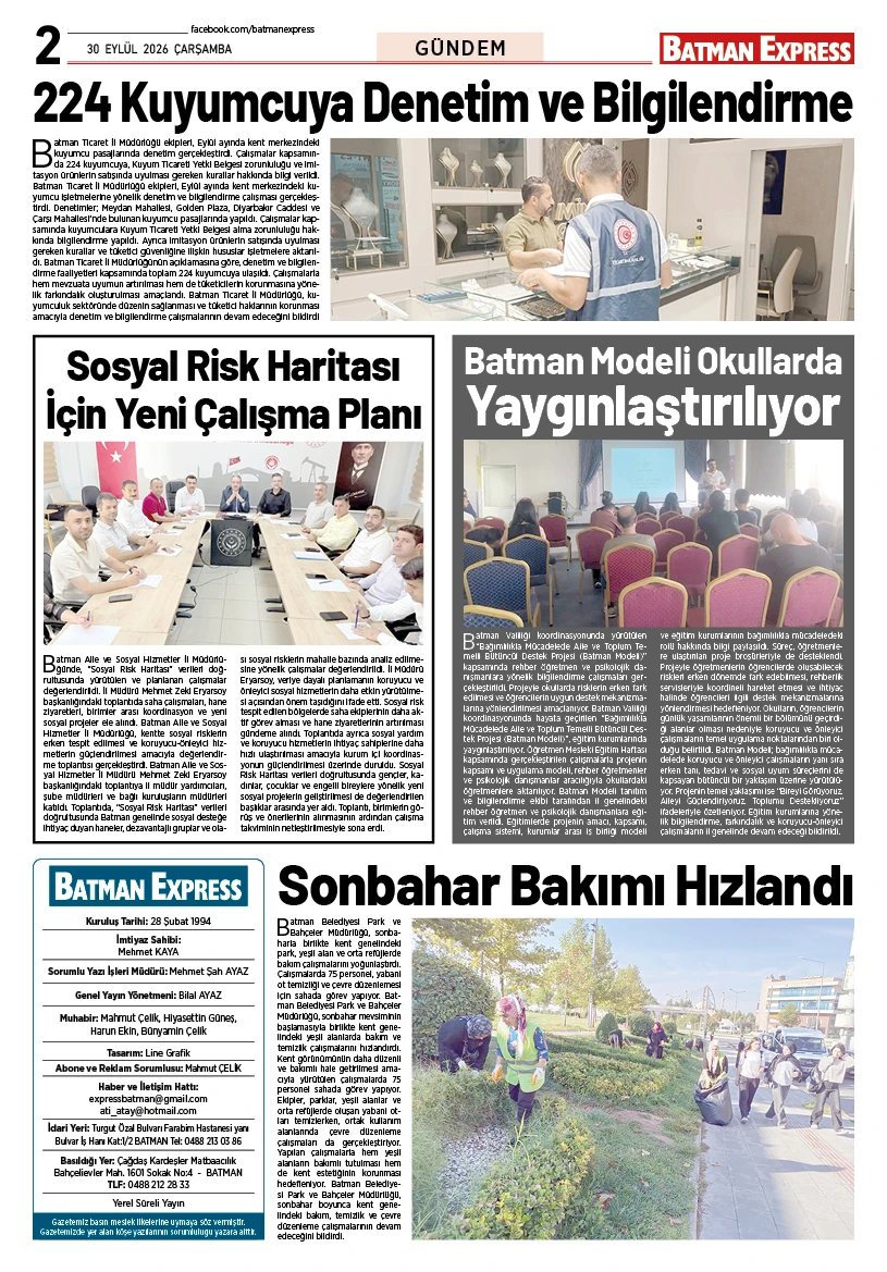 30 EYLÜL 2026 ÇARŞAMBA