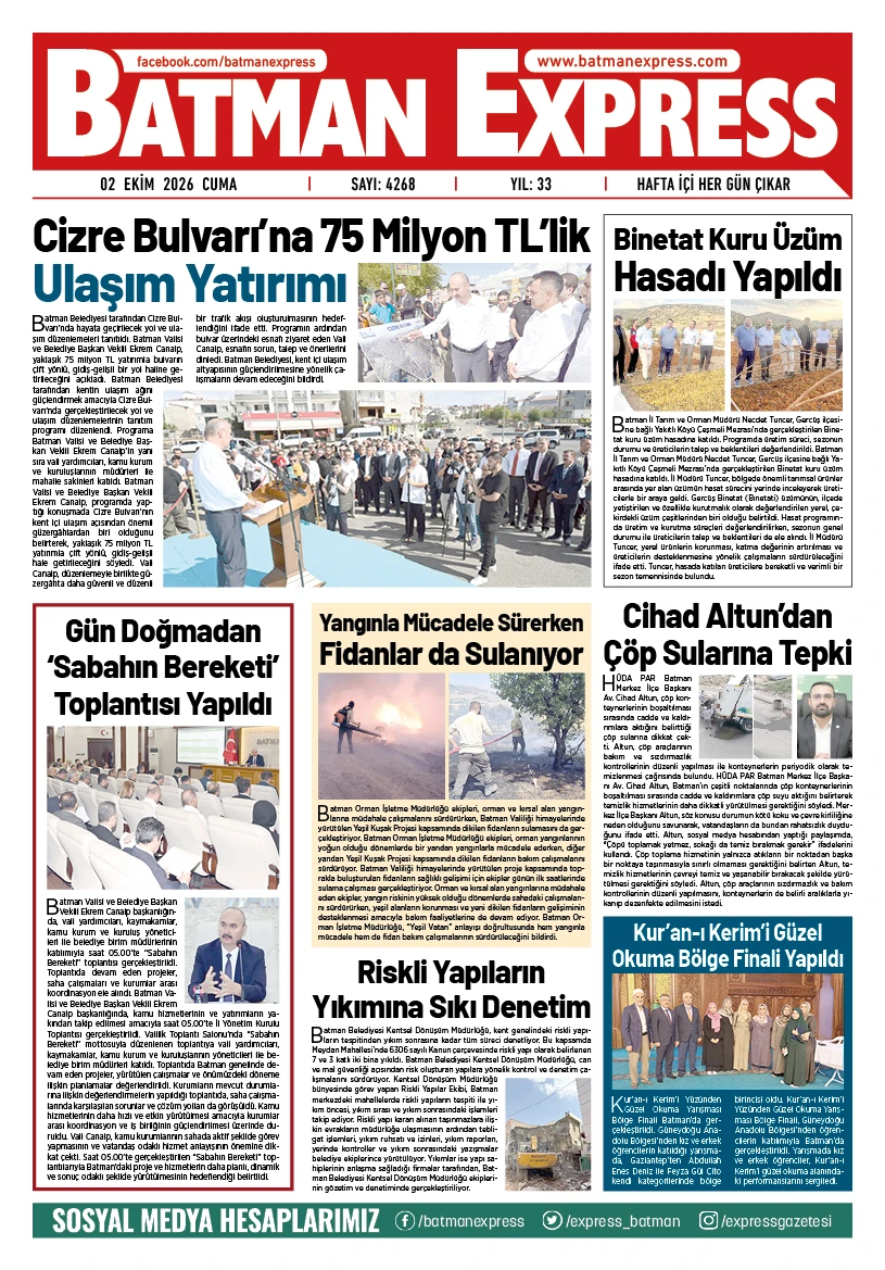 02 EKİM 2026 CUMA