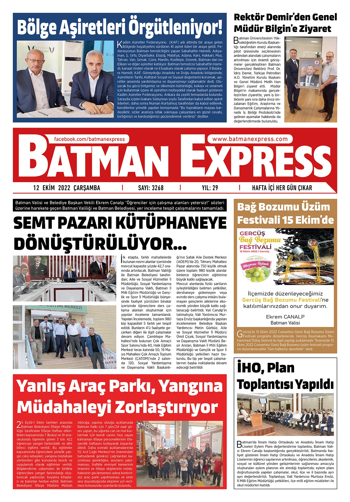 12 EKİM 2022 &Ccedil;ARŞAMBA 