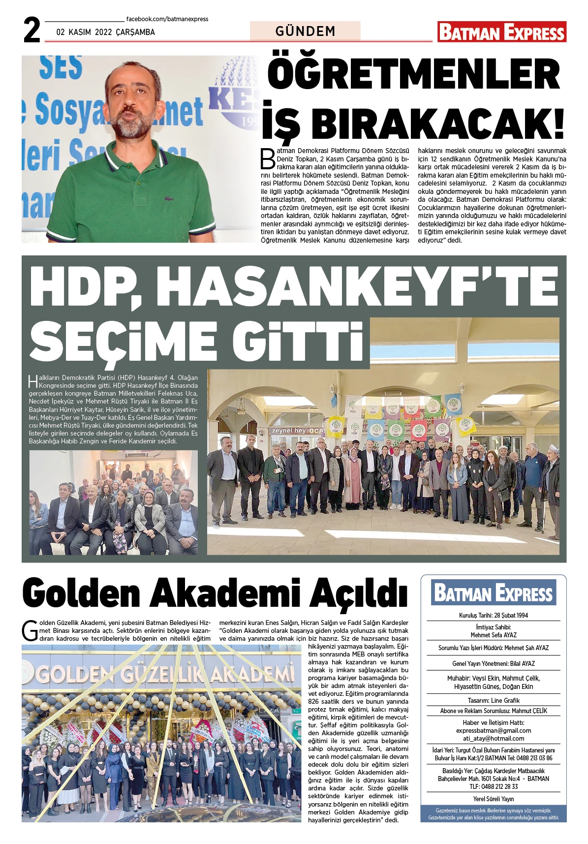 02 KASIM 2022 ÇARŞAMBA 