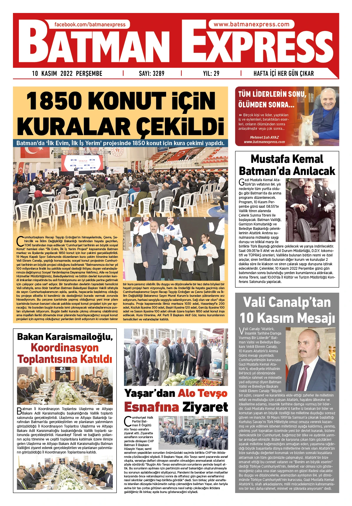 10 KASIM 2022 PERŞEMBE 