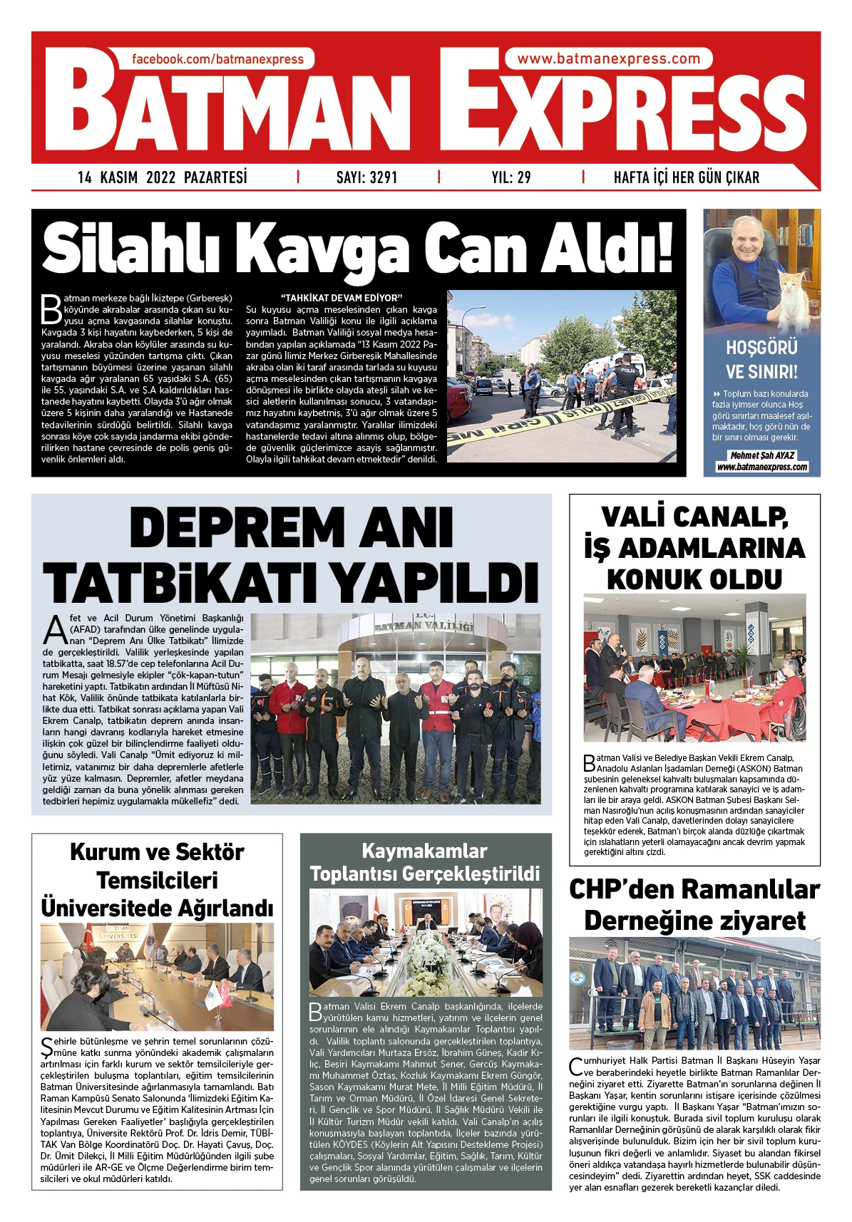 14 KASIM 2022 PAZARTESİ 