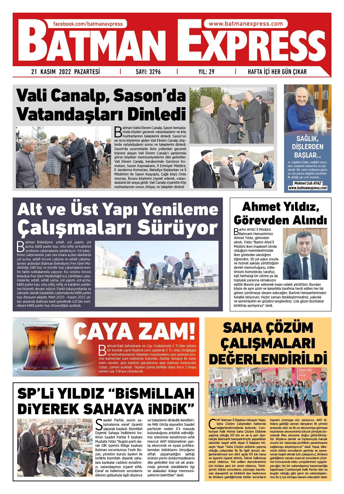 21 KASIM 2022 PAZARTESİ 