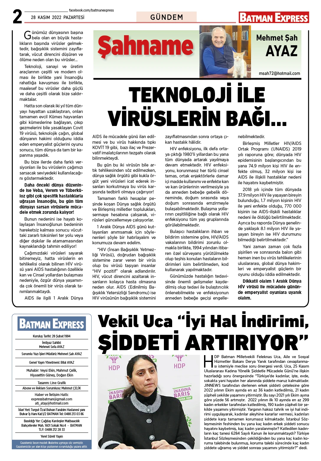 28 KASIM 2022 PAZARTESİ 