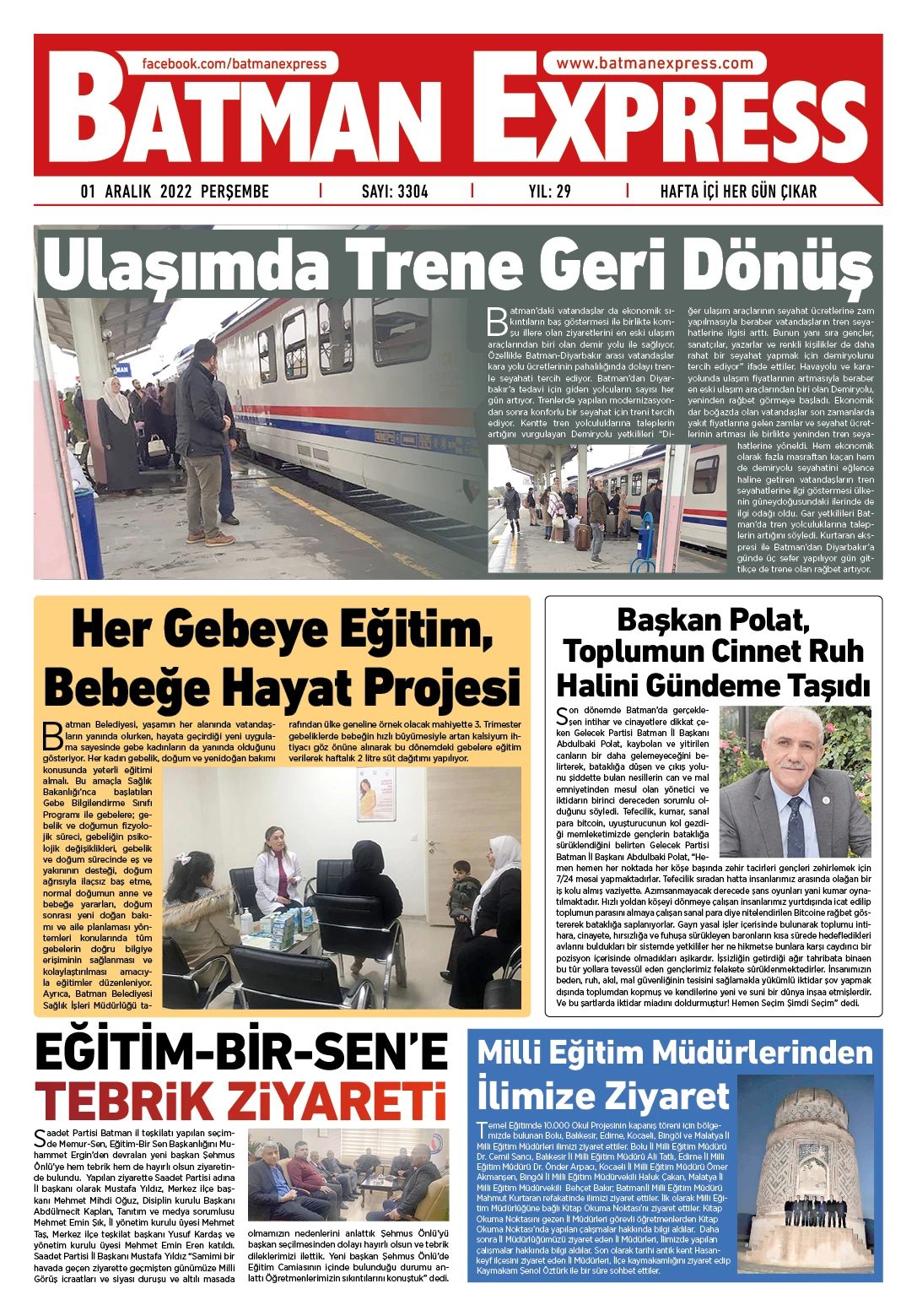 01 ARALIK 2022 PERŞEMBE 