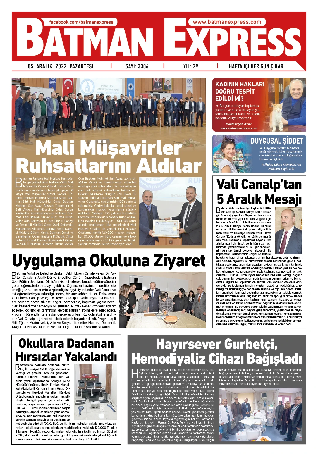 05 ARALIK 2022 PAZARTESİ 