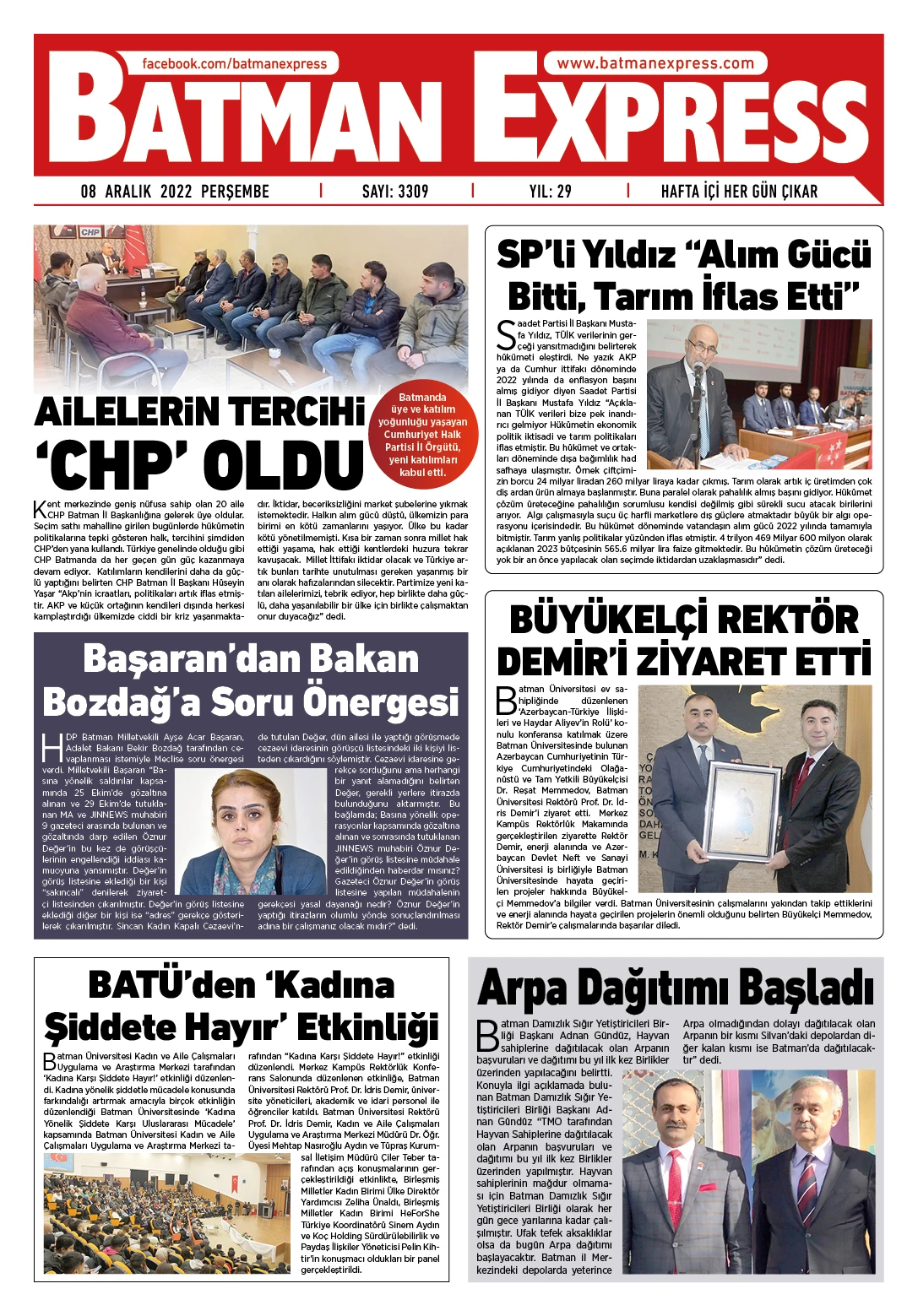 08 ARALIK 2022 PERŞEMBE 