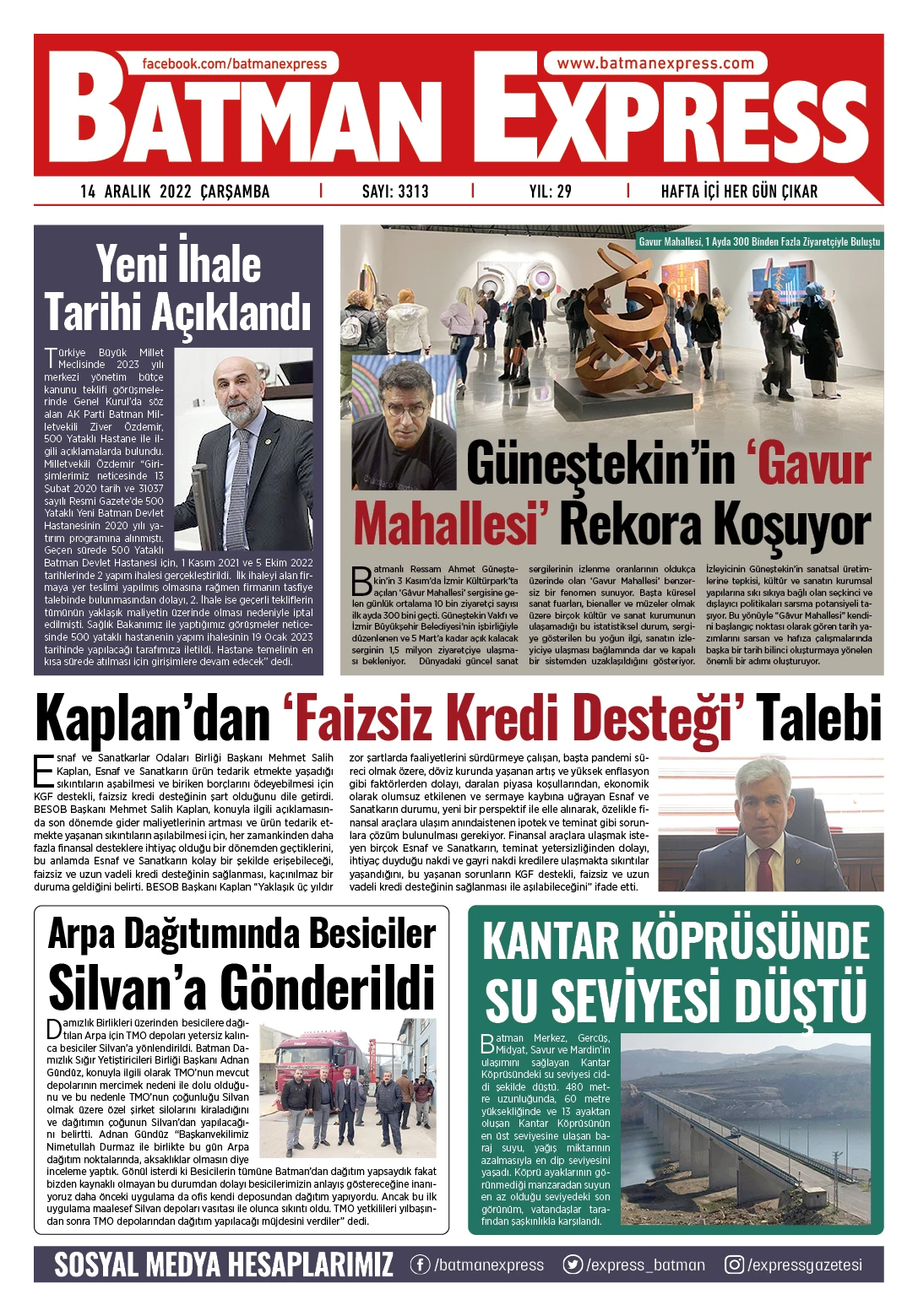 14 ARALIK 2022 &Ccedil;ARŞAMBA