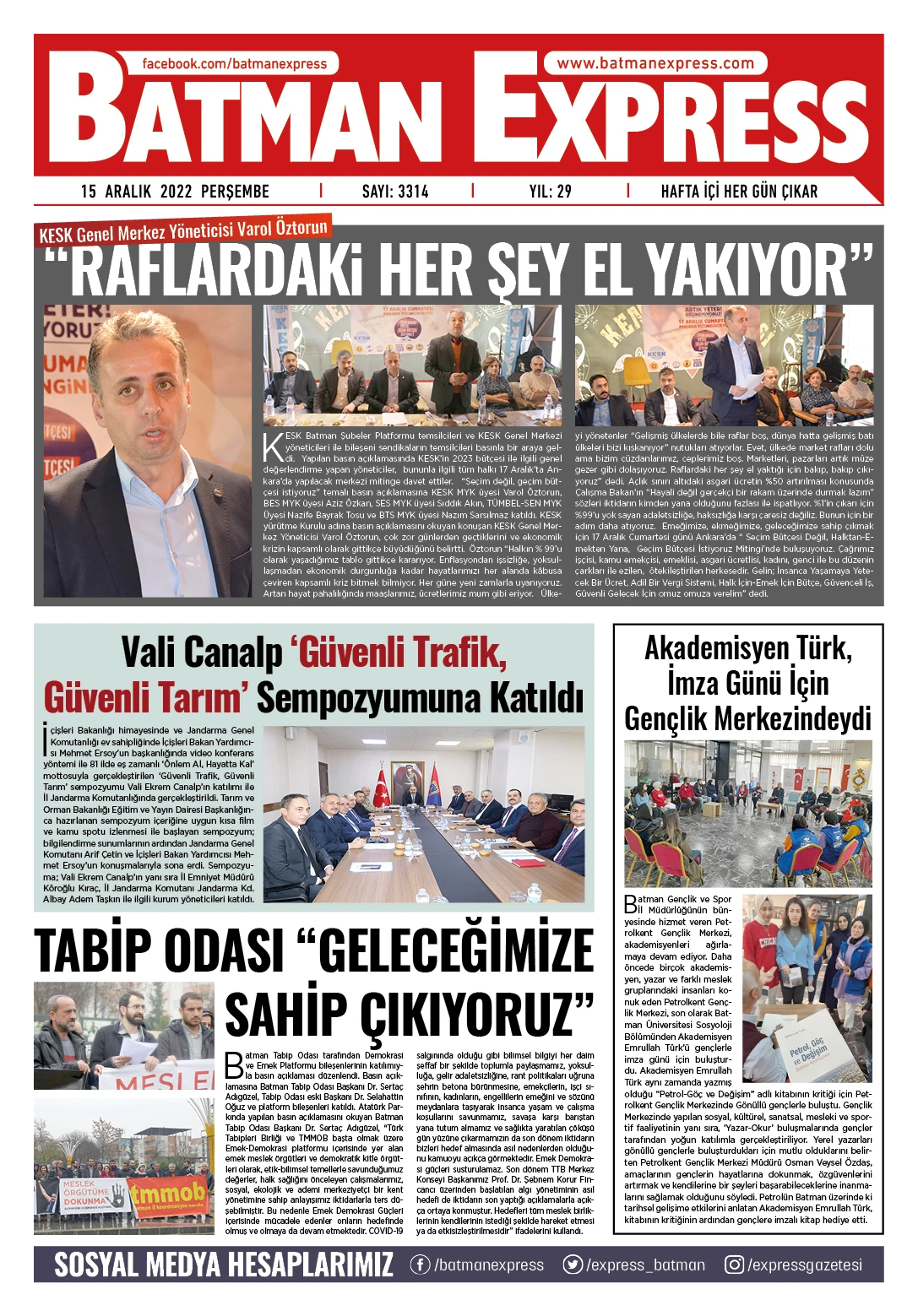 15 ARALIK 2022 PERŞEMBE