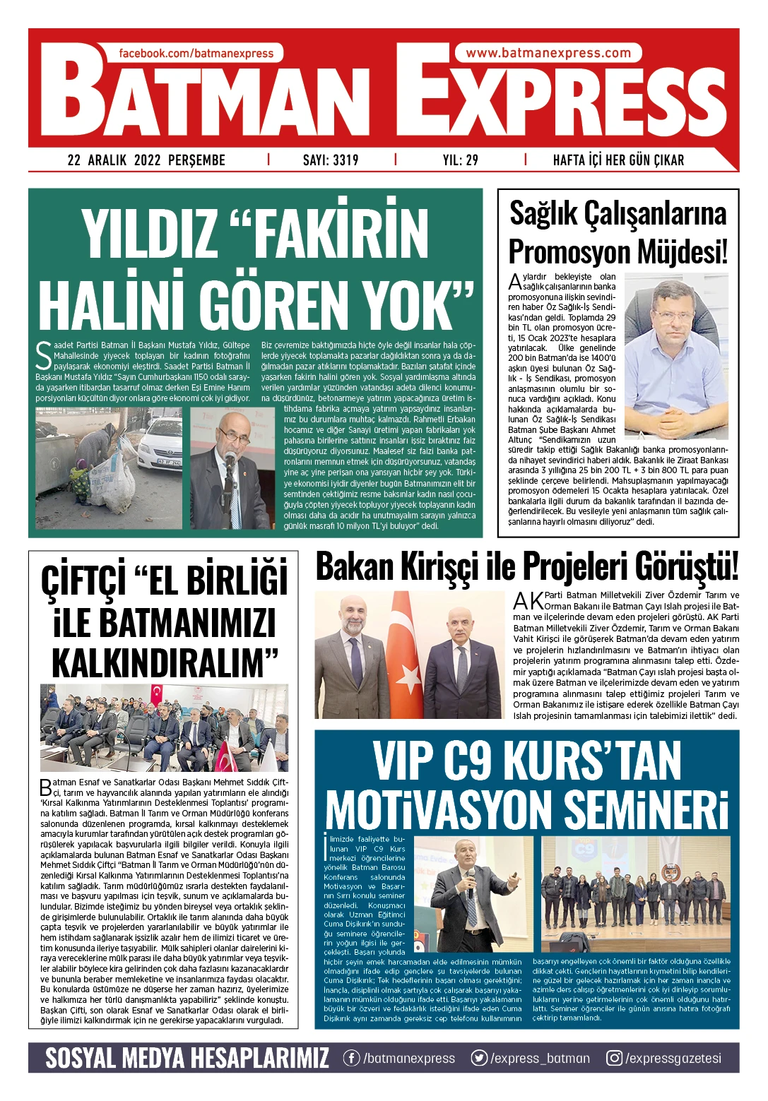 22 ARALIK 2022 PERŞEMBE