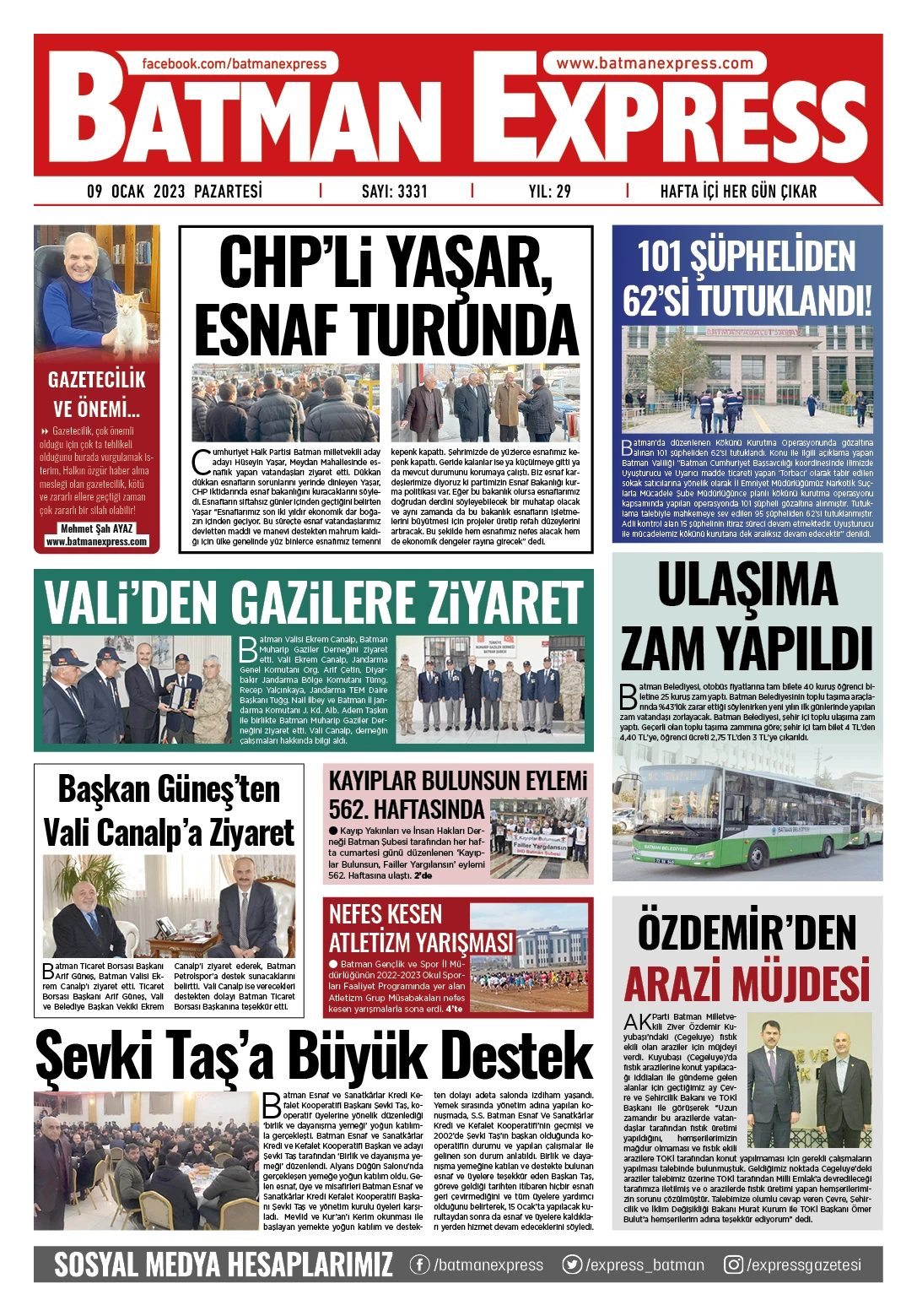 09 OCAK 2023 PAZARTESİ