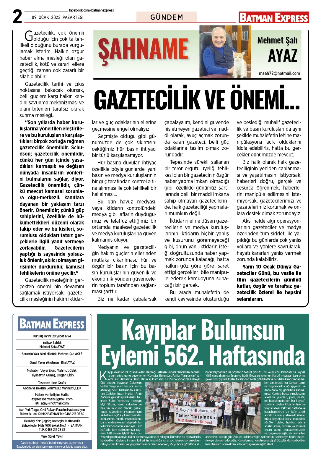 09 OCAK 2023 PAZARTESİ