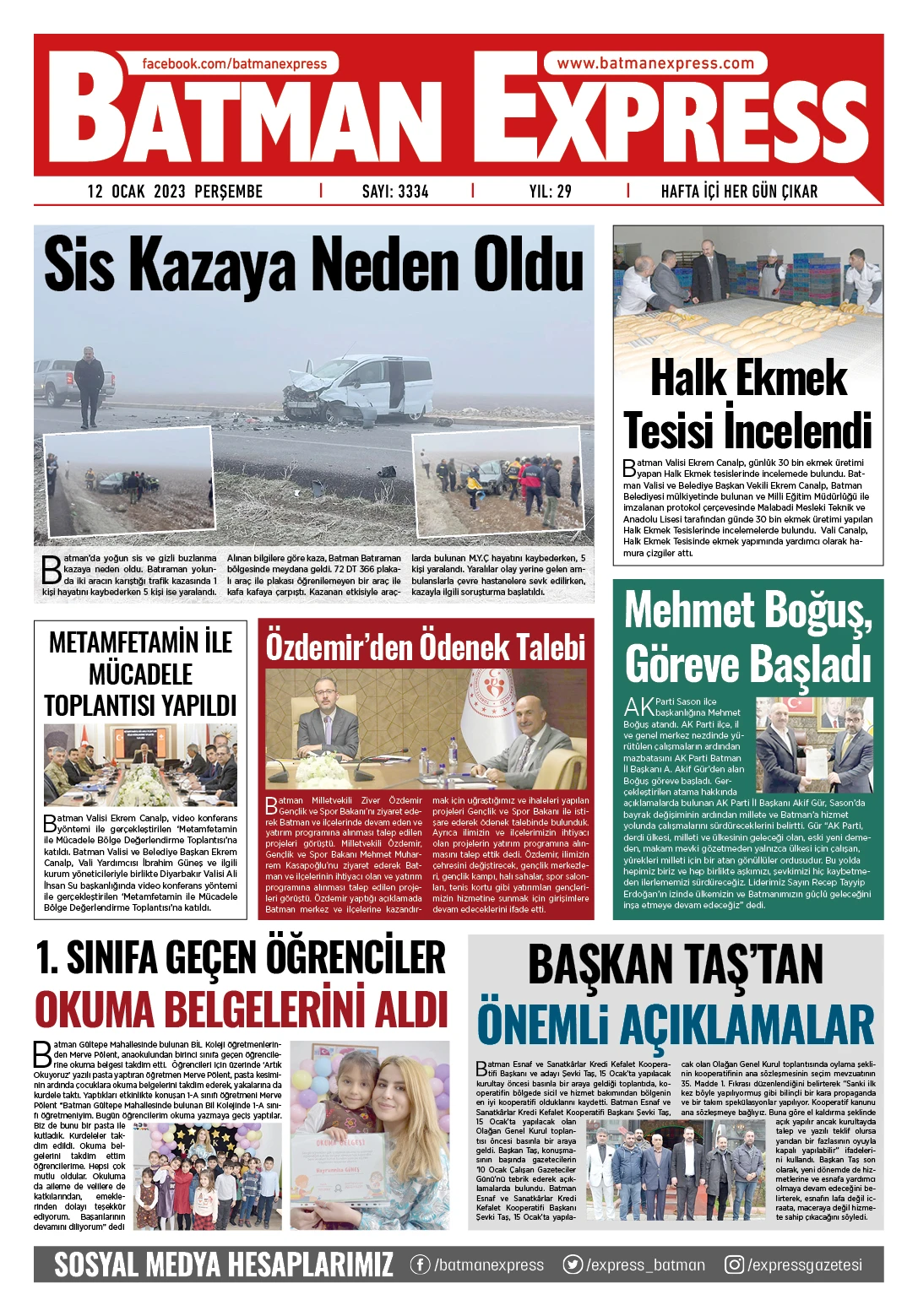 12 OCAK 2023 PERŞEMBE