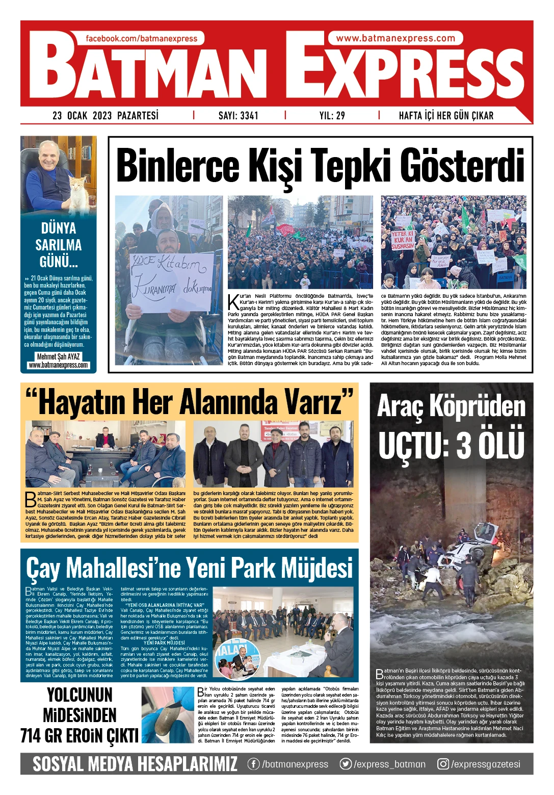 23 OCAK 2023 PAZARTESİ