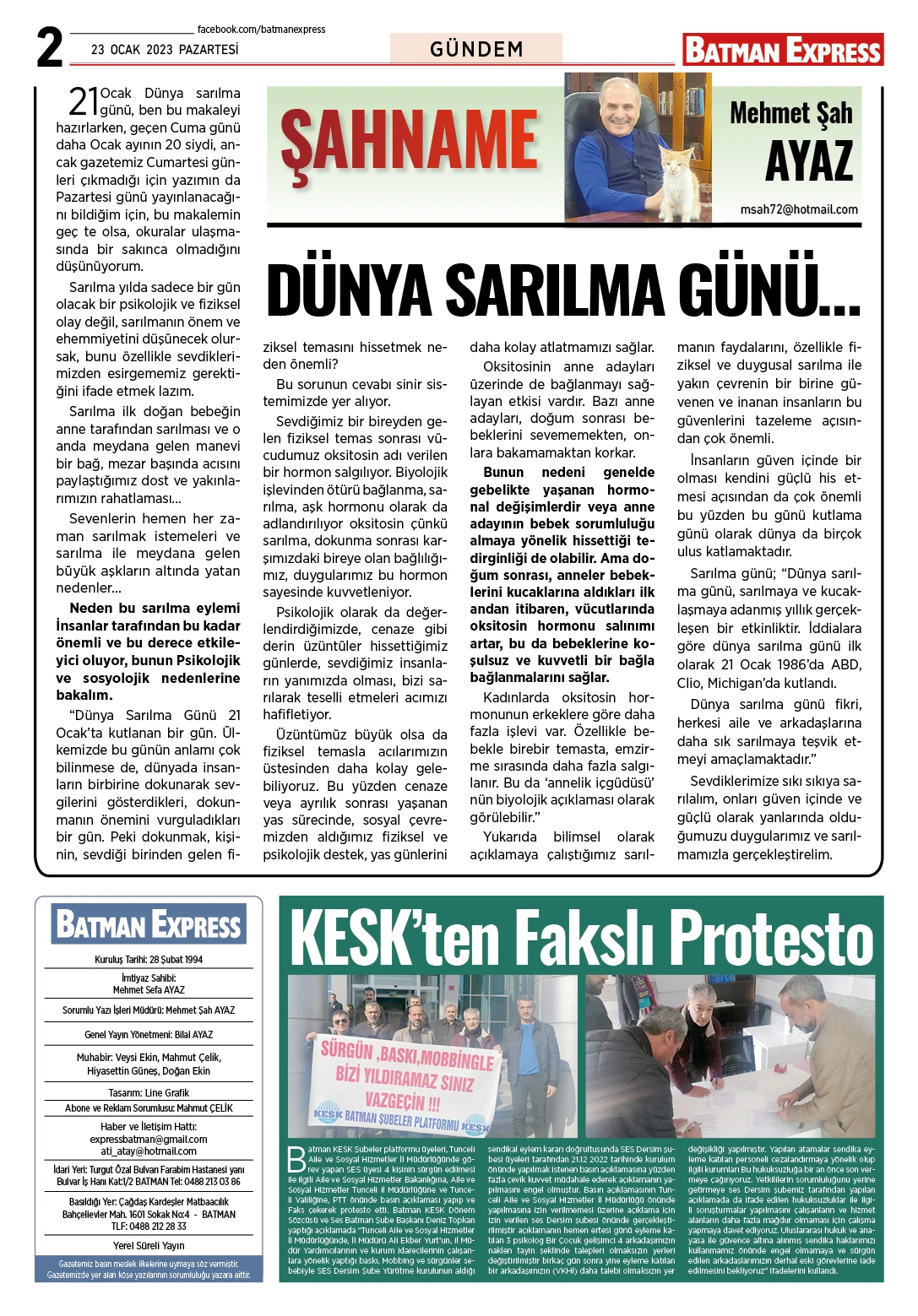 23 OCAK 2023 PAZARTESİ