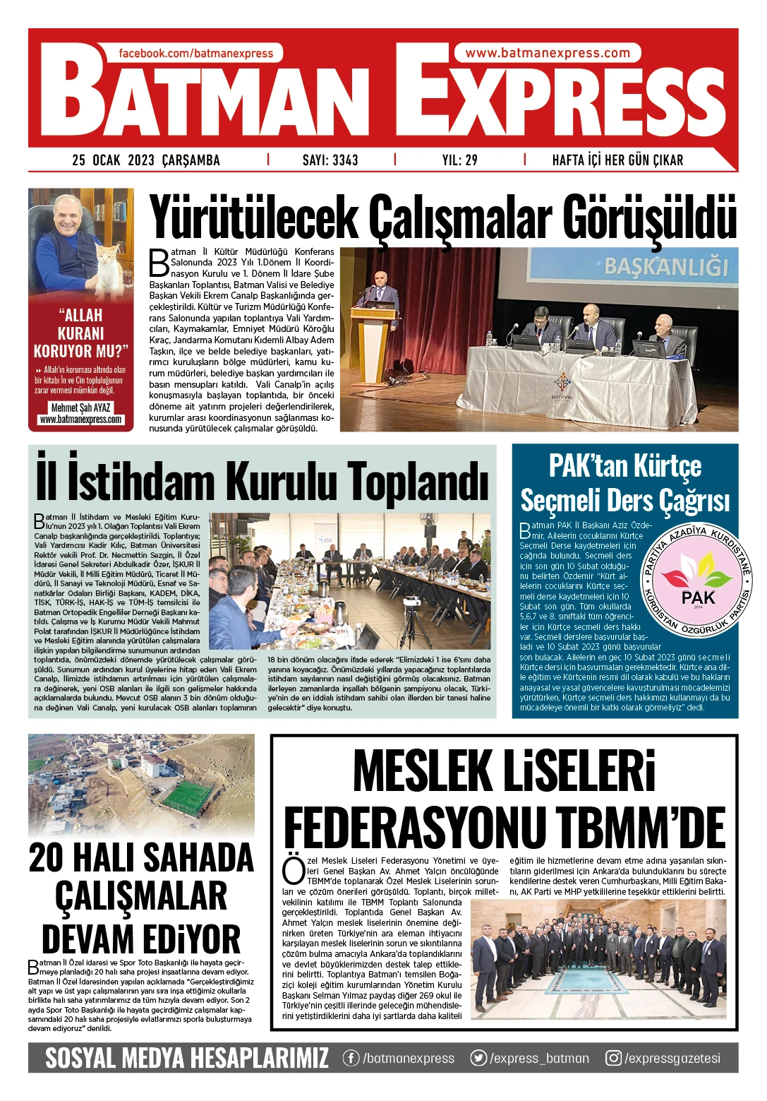 25 OCAK 2023 &Ccedil;ARŞAMBA