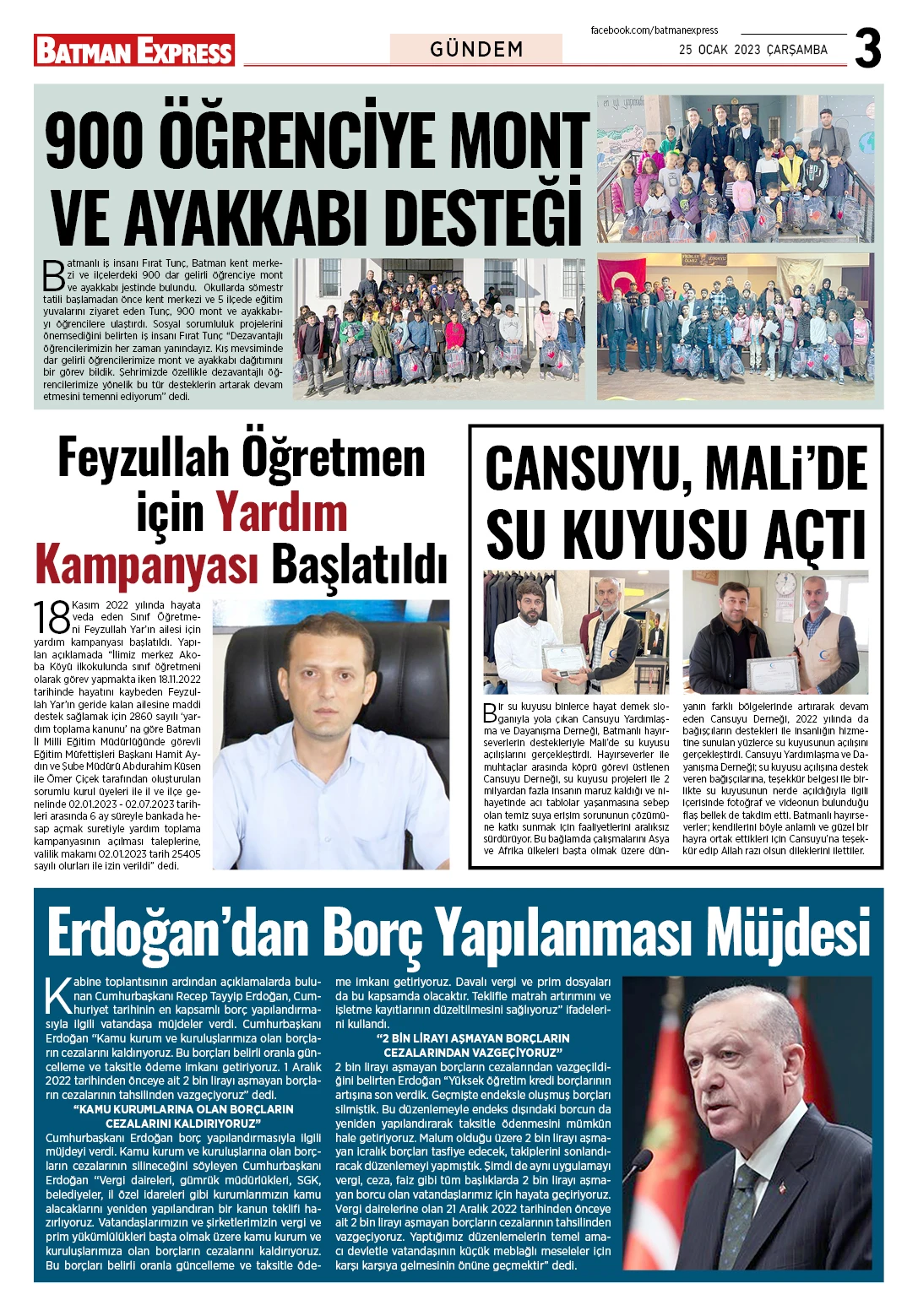 25 OCAK 2023 ÇARŞAMBA