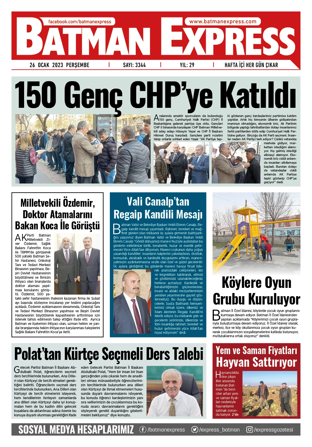 26 OCAK 2023 PERŞEMBE