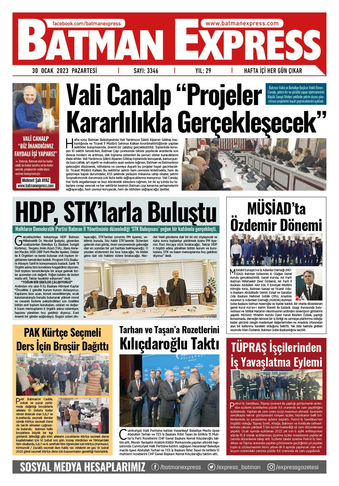 30 OCAK 2023 PAZARTESİ