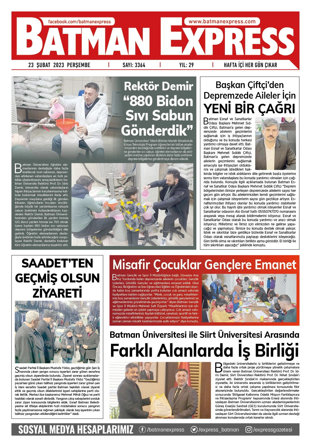 23 ŞUBAT 2023 PERŞEMBE