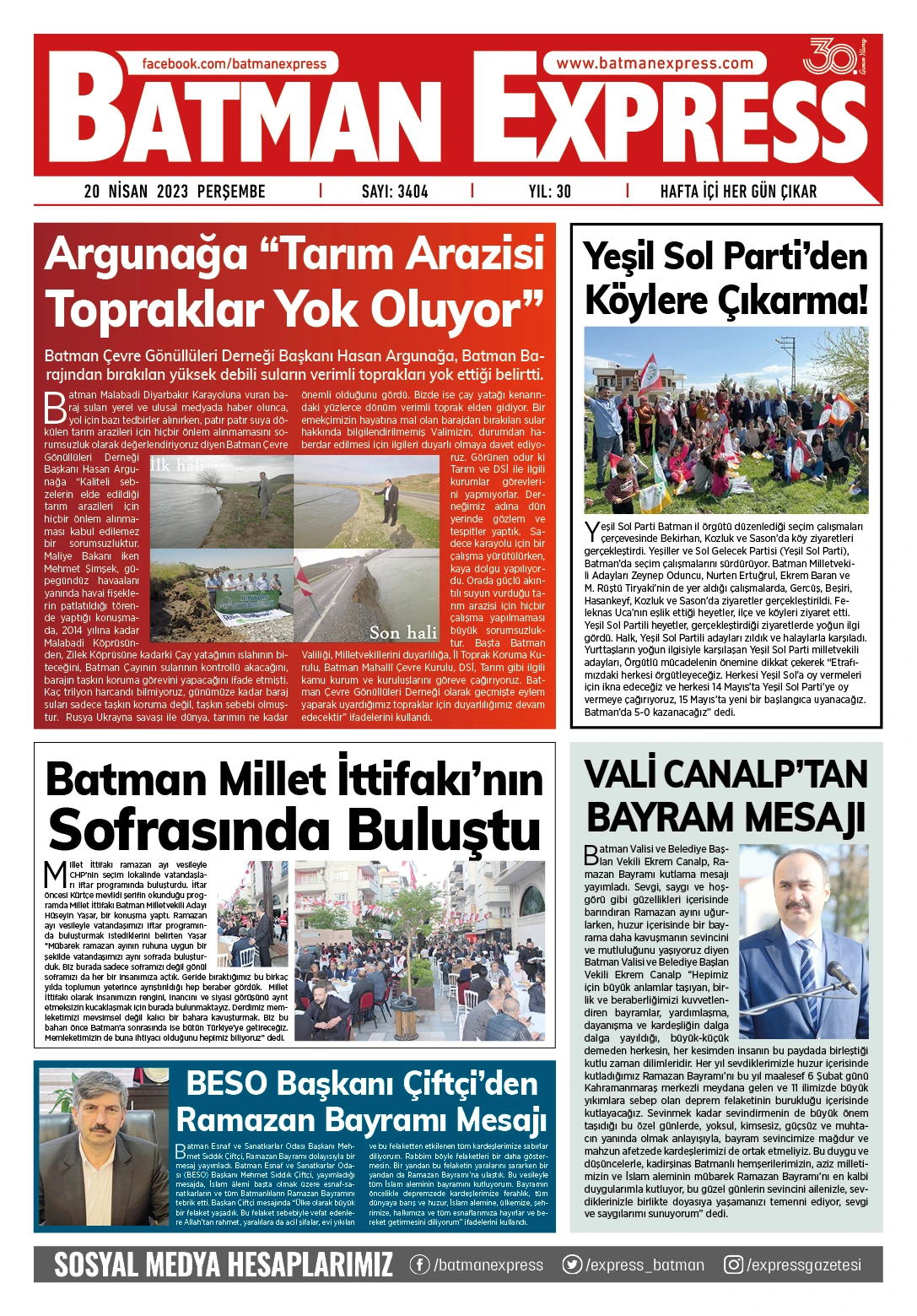 20 NİSAN 2023 PERŞEMBE