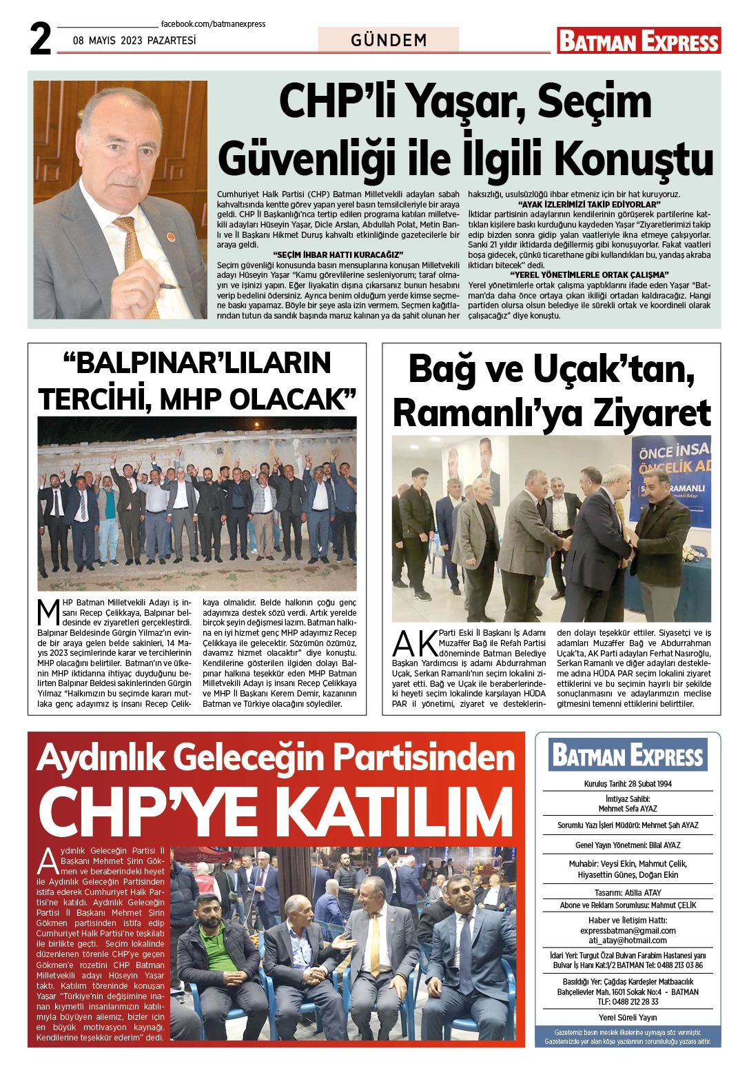 08 MAYIS 2023 PAZARTESİ