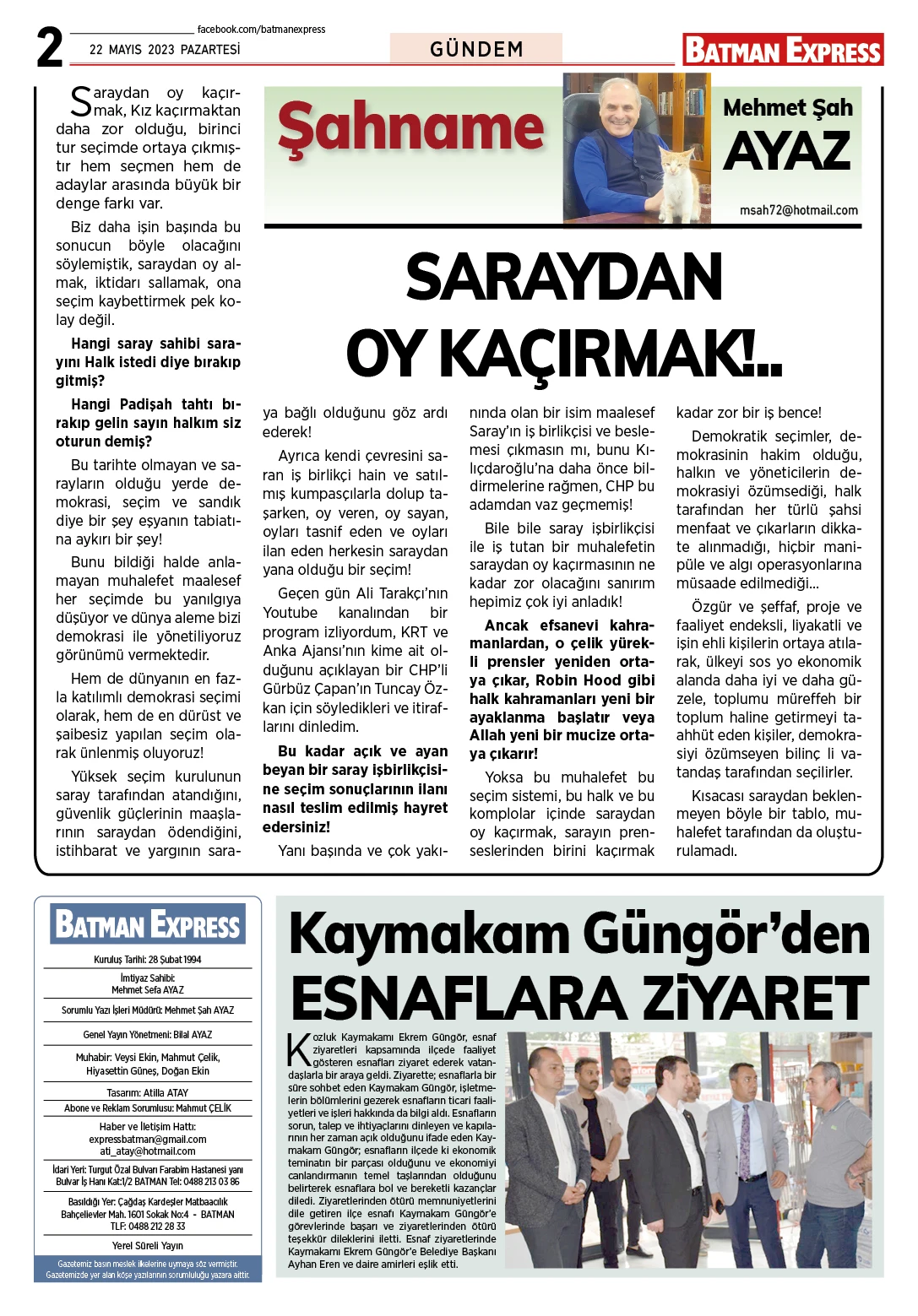 22 MAYIS 2023 PAZARTESİ