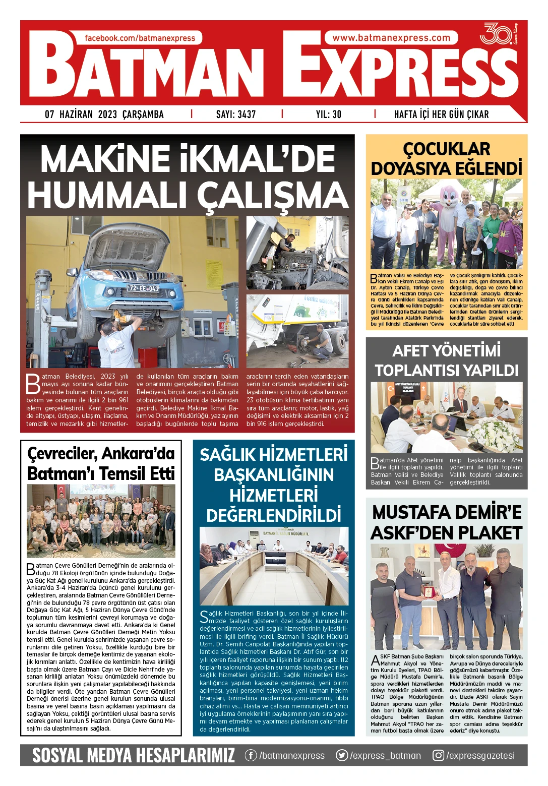 07 HAZİRAN 2023 &Ccedil;ARŞAMBA