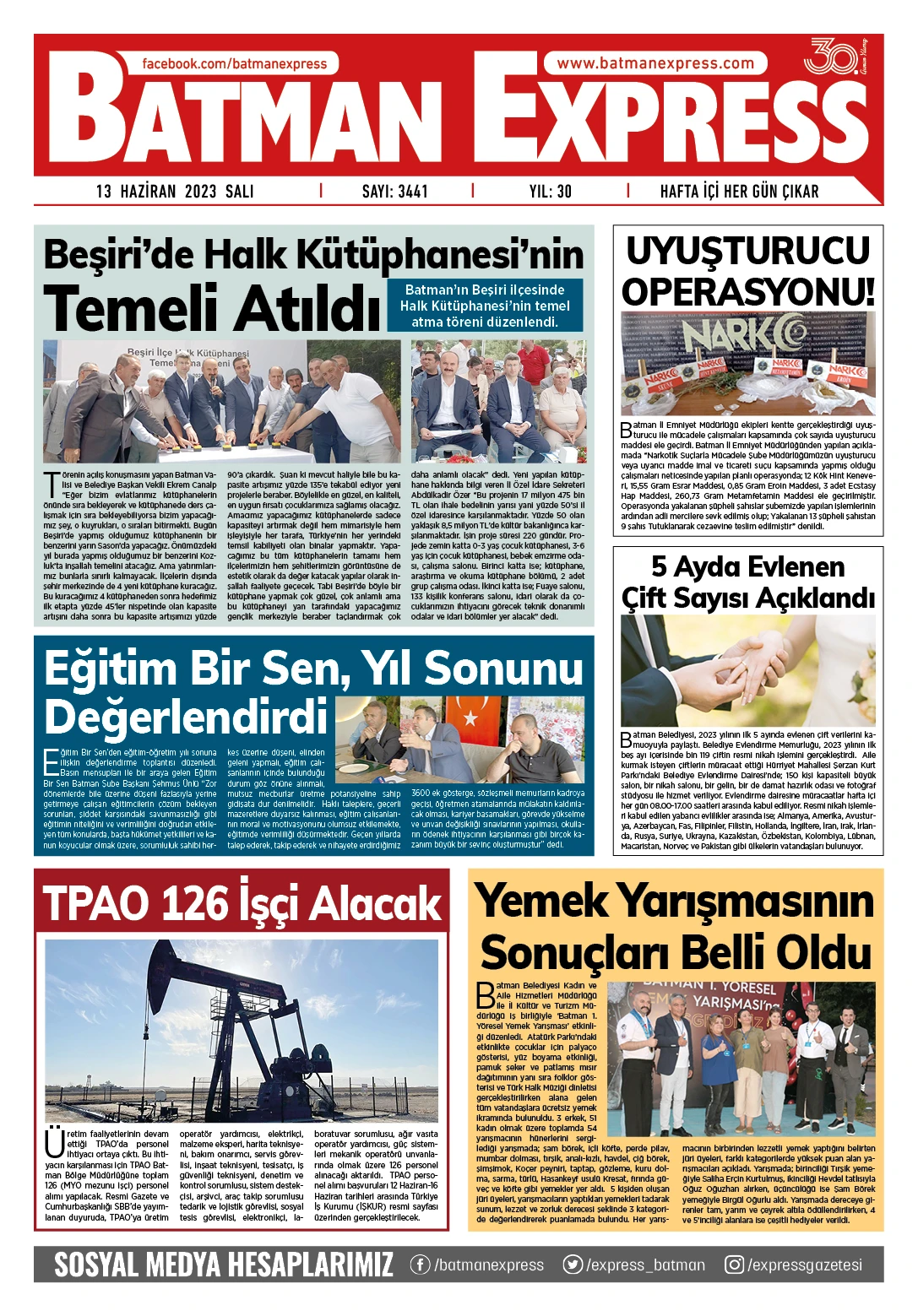 13 HAZİRAN 2023 SALI