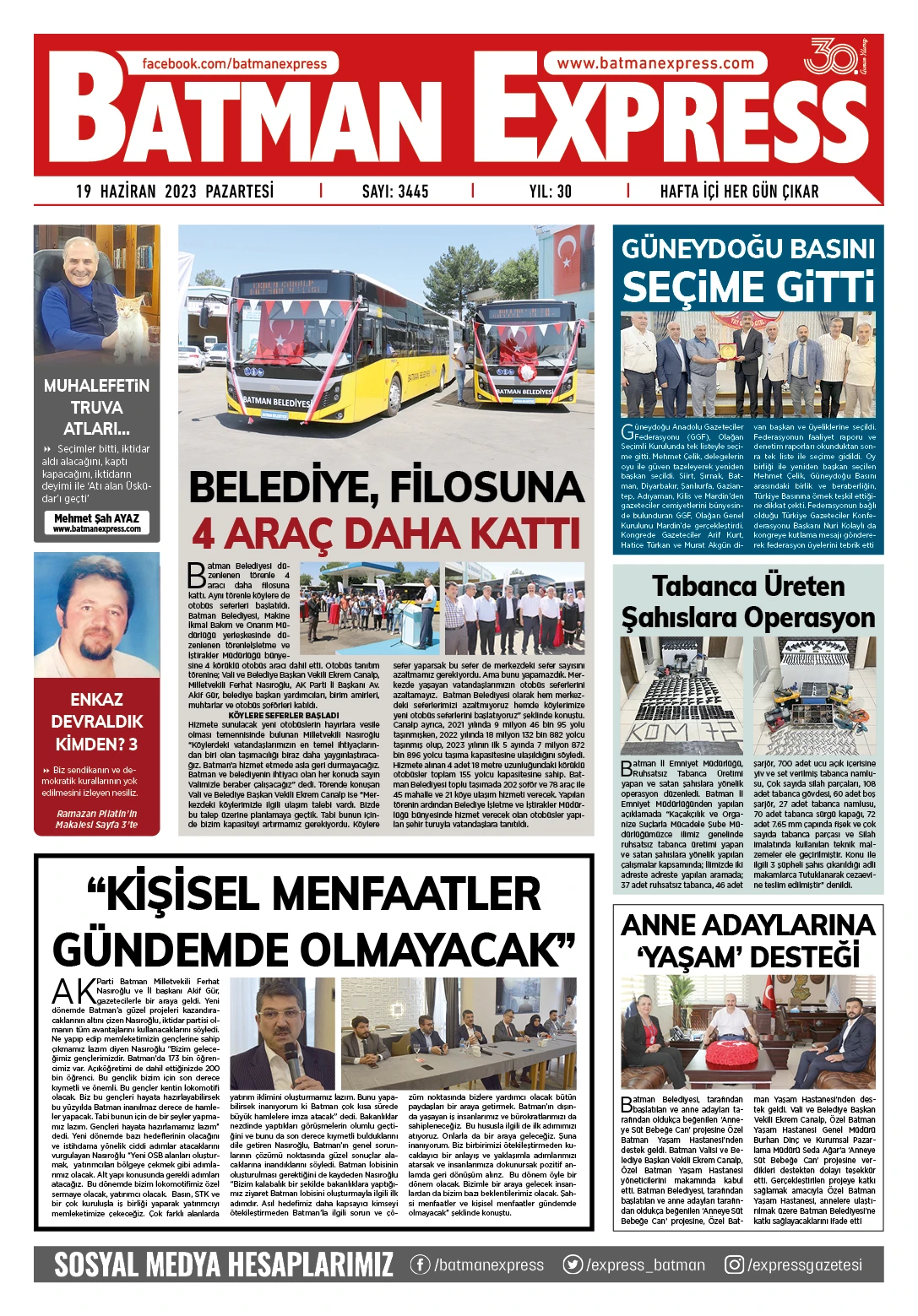 19 HAZİRAN 2023 PAZARTESİ