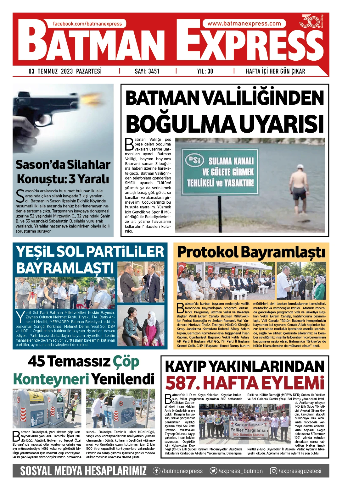 03 TEMMUZ 2023 PAZARTESİ